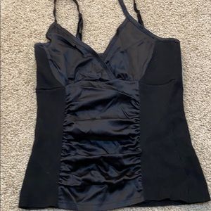 Black ripped and ruched camisole
